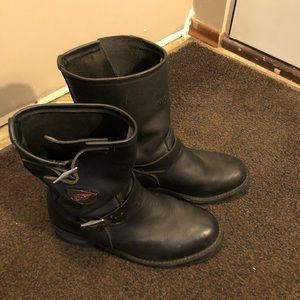 Red Wing Black Motorcycle Riding Boots 968 Size 9.5